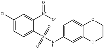 ((4-CHLORO-2-NITROPHENYL)SULFONYL)-4-OXACHROMAN-6-YLAMINE Struktur