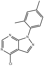 4-CHLORO-1-(2,4-DIMETHYLPHENYL)-1H-PYRAZOLO[3,4-D]PYRIMIDINE Struktur