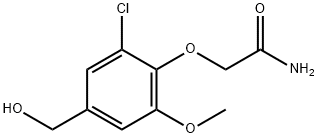 2-(2-CHLORO-4-(HYDROXYMETHYL)-6-METHOXYPHENOXY)ACETAMIDE Struktur