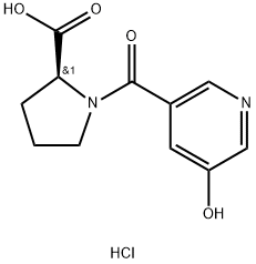 1-(5-HYDROXYPYRIDINE-3-CARBONYL)-PYRROLIDINE-2-CARBOXYLIC ACID HYDROCHLORIDE Struktur