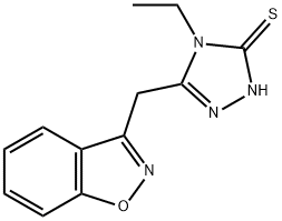 5-(1,2-BENZISOXAZOL-3-YLMETHYL)-4-ETHYL-4H-1,2,4-TRIAZOLE-3-THIOL Struktur