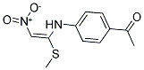 1-(4-([1-(METHYLSULFANYL)-2-NITROVINYL]AMINO)PHENYL)-1-ETHANONE Struktur