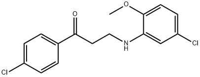 3-(5-CHLORO-2-METHOXYANILINO)-1-(4-CHLOROPHENYL)-1-PROPANONE Struktur