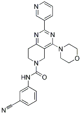 4-MORPHOLIN-4-YL-2-PYRIDIN-3-YL-7,8-DIHYDRO-5H-PYRIDO[4,3-D]PYRIMIDINE-6-CARBOXYLIC ACID (3-CYANO-PHENYL)-AMIDE Struktur