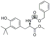 2-(R)-BENZYLOXYCARBONYLAMINO-3-(3-TERT-BUTYL-4-HYDROXY-PHENYL)-PROPIONIC ACID METHYL ESTER Struktur