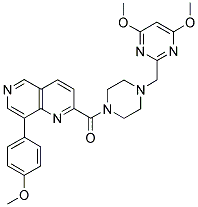 [4-(4,6-DIMETHOXY-PYRIMIDIN-2-YLMETHYL)-PIPERAZIN-1-YL]-[8-(4-METHOXY-PHENYL)-[1,6]NAPHTHYRIDIN-2-YL]-METHANONE Struktur