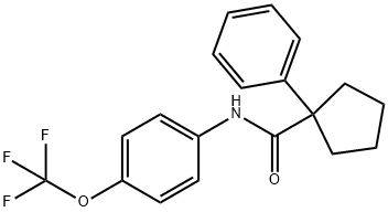 (PHENYLCYCLOPENTYL)-N-(4-(TRIFLUOROMETHOXY)PHENYL)FORMAMIDE Struktur