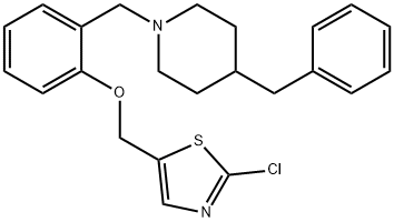 2-[(4-BENZYLPIPERIDINO)METHYL]PHENYL (2-CHLORO-1,3-THIAZOL-5-YL)METHYL ETHER Struktur