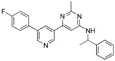 6-[5-(4-FLUOROPHENYL)PYRIDIN-3-YL]-2-METHYL-N-(1-PHENYLETHYL)PYRIMIDIN-4-AMINE Struktur