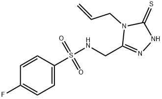 N-[(4-ALLYL-5-SULFANYL-4H-1,2,4-TRIAZOL-3-YL)METHYL]-4-FLUOROBENZENESULFONAMIDE Struktur