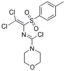 N-(2,2-DICHLORO-1-[(4-METHYLPHENYL)SULFONYL]VINYL)MORPHOLINE-4-CARBOXIMIDOYL CHLORIDE Struktur