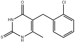 5-(2-CHLORO-BENZYL)-2-MERCAPTO-6-METHYL-PYRIMIDIN-4-OL Struktur