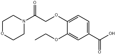 3-ETHOXY-4-(2-MORPHOLIN-4-YL-2-OXOETHOXY)BENZOIC ACID Struktur