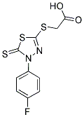 [[4-(4-FLUOROPHENYL)-5-THIOXO-4,5-DIHYDRO-1,3,4-THIADIAZOL-2-YL]THIO]ACETIC ACID Struktur