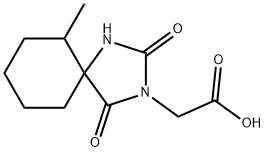 (6-METHYL-2,4-DIOXO-1,3-DIAZA-SPIRO[4.5]DEC-3-YL)-ACETIC ACID Struktur