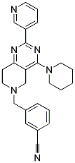 3-(4-PIPERIDIN-1-YL-2-PYRIDIN-3-YL-7,8-DIHYDRO-5H-PYRIDO[4,3-D]PYRIMIDIN-6-YLMETHYL)-BENZONITRILE Struktur