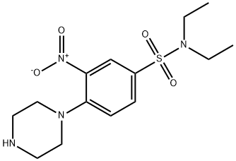 N,N-DIETHYL-3-NITRO-4-PIPERAZIN-1-YLBENZENESULFONAMIDE Struktur