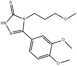 5-(3,4-DIMETHOXY-PHENYL)-4-(3-METHOXY-PROPYL)-4H-[1,2,4]TRIAZOLE-3-THIOL Struktur