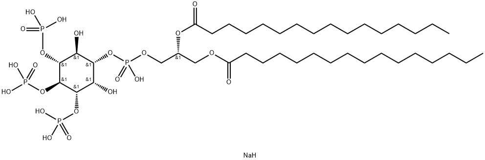 1-(1,2R-DIHEXADECANOYLPHOSPHATIDYL)INOSITOL-3,4,5-TRIPHOSPHATE, HEXASODIUM SALT Struktur