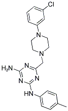 6-((4-(3-CHLOROPHENYL)PIPERAZIN-1-YL)METHYL)-N2-P-TOLYL-1,3,5-TRIAZINE-2,4-DIAMINE Struktur