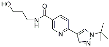 6-(1-TERT-BUTYL-1H-PYRAZOL-4-YL)-N-(3-HYDROXYPROPYL)NICOTINAMIDE Struktur