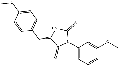 (5Z)-5-(4-METHOXYBENZYLIDENE)-3-(3-METHOXYPHENYL)-2-THIOXOIMIDAZOLIDIN-4-ONE Struktur