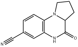 4-OXO-1,2,3,3A,4,5-HEXAHYDROPYRROLO[1,2-A]QUINOXALINE-7-CARBONITRILE Struktur