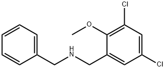 N-BENZYL-1-(3,5-DICHLORO-2-METHOXYPHENYL)METHANAMINE Struktur