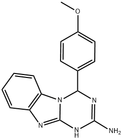 4-(4-METHOXY-PHENYL)-1,4-DIHYDRO-BENZO[4,5]IMIDAZO[1,2-A][1,3,5]TRIAZIN-2-YLAMINE Struktur