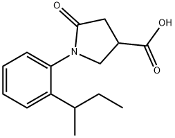 1-(2-SEC-BUTYL-PHENYL)-5-OXO-PYRROLIDINE-3-CARBOXYLIC ACID Struktur