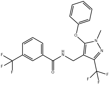 N-([1-METHYL-5-PHENOXY-3-(TRIFLUOROMETHYL)-1H-PYRAZOL-4-YL]METHYL)-3-(TRIFLUOROMETHYL)BENZENECARBOXAMIDE Struktur