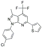 1-(4-CHLOROPHENYL)-3-METHYL-6-THIEN-2-YL-4-(TRIFLUOROMETHYL)-1H-PYRAZOLO[3,4-B]PYRIDINE Struktur