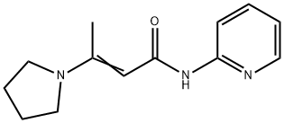 (E)-N-(2-PYRIDINYL)-3-(1-PYRROLIDINYL)-2-BUTENAMIDE Struktur