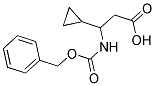 3-BENZYLOXYCARBONYLAMINO-3-CYCLOPROPYL-PROPIONIC ACID Struktur