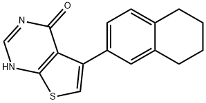 5-(5,6,7,8-TETRAHYDRO-NAPHTHALEN-2-YL)-3H-THIENO[2,3-D]PYRIMIDIN-4-ONE Struktur