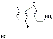 2-(4-FLUORO-2,7-DIMETHYL-1H-INDOL-3-YL)ETHANAMINE HYDROCHLORIDE Struktur