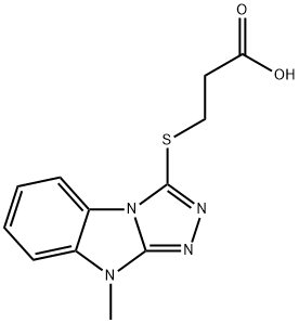 3-[(9-METHYL-9H-[1,2,4]TRIAZOLO[4,3-A]BENZIMIDAZOL-3-YL)THIO]PROPANOIC ACID Struktur