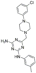 6-((4-(3-CHLOROPHENYL)PIPERAZIN-1-YL)METHYL)-N2-M-TOLYL-1,3,5-TRIAZINE-2,4-DIAMINE Struktur