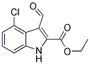 4-CHLORO-3-FORMYL-1H-INDOLE-2-CARBOXYLIC ACID ETHYL ESTER Struktur