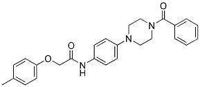 N-(4-(4-BENZOYLPIPERAZIN-1-YL)PHENYL)-2-(P-TOLYLOXY)ACETAMIDE Struktur