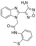 2-[2-(4-AMINO-1,2,5-OXADIAZOL-3-YL)-1H-BENZIMIDAZOL-1-YL]-N-[2-(METHYLTHIO)PHENYL]ACETAMIDE Struktur