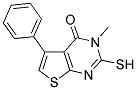 2-MERCAPTO-3-METHYL-5-PHENYL-3H-THIENO[2,3-D]PYRIMIDIN-4-ONE Struktur