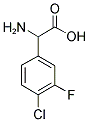 4-CHLORO-3-FLUORO-DL-PHENYLGLYCINE Struktur