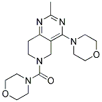 2-METHYL-4-MORPHOLIN-4-YL-6-(MORPHOLIN-4-YLCARBONYL)-5,6,7,8-TETRAHYDROPYRIDO[4,3-D]PYRIMIDINE Struktur