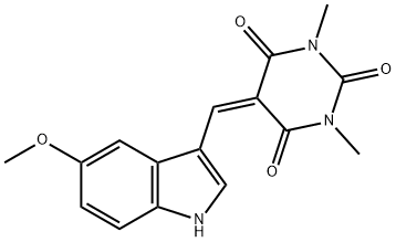 5-[(5-METHOXY-1H-INDOL-3-YL)METHYLENE]-1,3-DIMETHYL-2,4,6(1H,3H,5H)-PYRIMIDINETRIONE Struktur