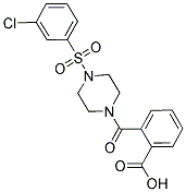 2-([4-[(3-CHLOROPHENYL)SULFONYL]PIPERAZIN-1-YL]CARBONYL)BENZOIC ACID Struktur