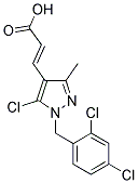 3-[5-CHLORO-1-(2,4-DICHLOROBENZYL)-3-METHYL-1H-PYRAZOL-4-YL]ACRYLIC ACID Struktur