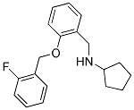 N-(2-((2-FLUOROBENZYL)OXY)BENZYL)CYCLOPENTANAMINE Struktur