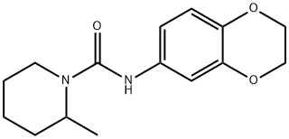 N-(2,3-DIHYDRO-1,4-BENZODIOXIN-6-YL)-2-METHYLTETRAHYDRO-1(2H)-PYRIDINECARBOXAMIDE Struktur