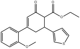 ETHYL 4-(2-METHOXYPHENYL)-2-OXO-6-(3-THIENYL)-3-CYCLOHEXENE-1-CARBOXYLATE Struktur